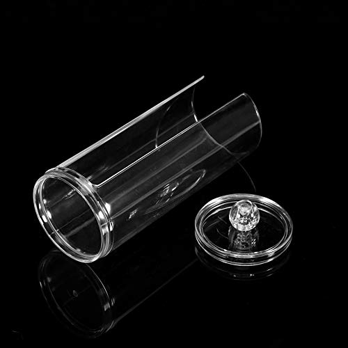 Acrylic Makeup Cotton Pads Storage Box with Lid, Cosmetic Organizer for Cotton Swabs, Beauty Supplies & Home Accessories
