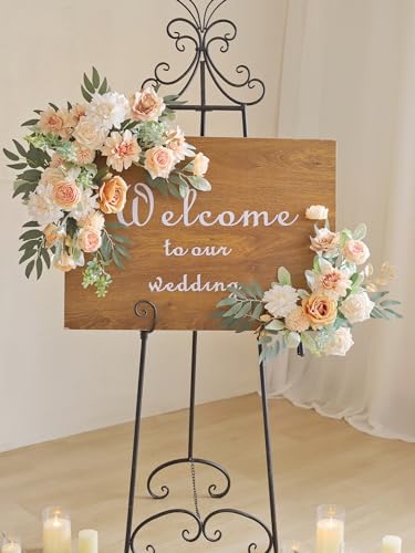 MISSPIN Artificial Flowers DIY Box Set Fake Roses Bouquet Bridal Wedding Flowers Colorful Centerpiece Table Decorations Bo...