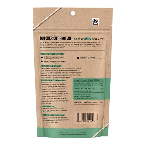 Vital Essentials Freeze Dried Minnows Cat Treats | Single Ingredient | Premium Quality | Grain Free, Healthy Treats for Ca...
