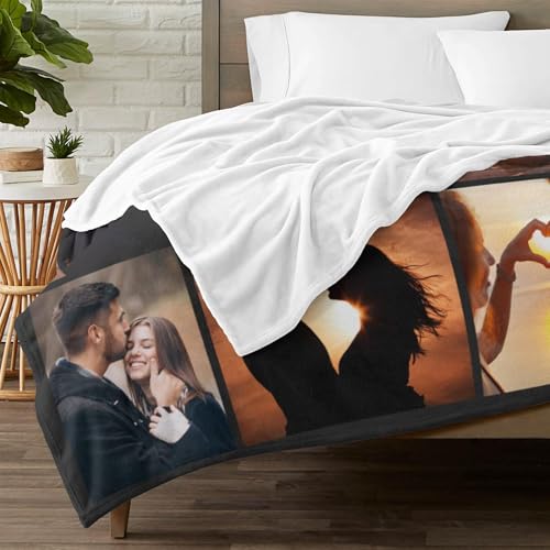 Printwoo Custom Blanket with Picture Text Customized Throw Personalized, Customizable, Photo Blankets Customize Gifts for ...