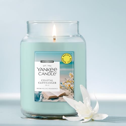 Yankee Candle x Reese’s Book Club, Coastal Cliffhanger, Summer Scented Candle, Sea Daffodil Scent, Solar Florals Scent, 22...