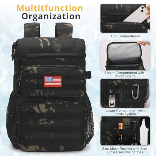 Tactical Backpack Cooler,Soft Lightweight Leakproof Cooler Backpack,Insulated Cooler Bag,Portable Soft Cooler Bag Waterpro...