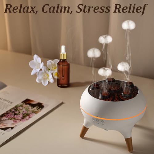 Essential Oil Diffuser for Home, Bedroom Humidifiers, Air Scent Aroma Aromatherapy Ultrasonic Humidifier Machine Timer Sma...