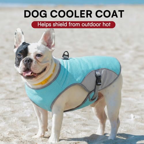 Preferhouse Dog Cooling Vest for Small Dogs, Cooling Jacket for Dogs with Mesh and D Ring, Dog Reflective Stripe Jacket fo...
