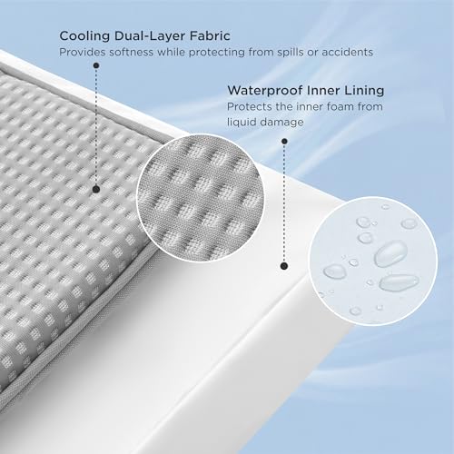 Bedsure Orthopedic Cooling Dog Bed for Crate - 35x22 Inches Large Comfy Breathable Summer Beds with Removable Washable Cov...