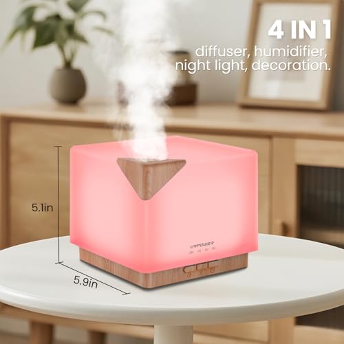 URPOWER Aromatherapy Essential Oil Diffuser Humidifier, 700ml Large Capacity Modern Ultrasonic Aroma Diffusers Running 20+...