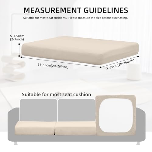 DREAHOTEXTIL 8Pcs Outdoor Cushion Covers, Patio Cushion Covers,Stretch Elastic Slipcovers, Replacement Washable & Reusable...