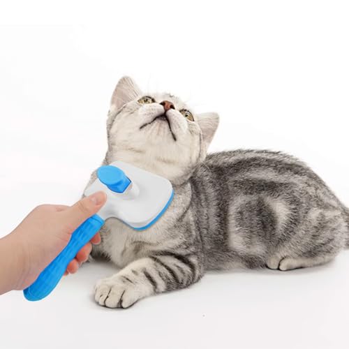 PWOD Dog & Cat Brush, Self Cleaning Slicker Brush for Pets, Upgraded Dog Brush for Shedding Massaging and Grooming, Remove...