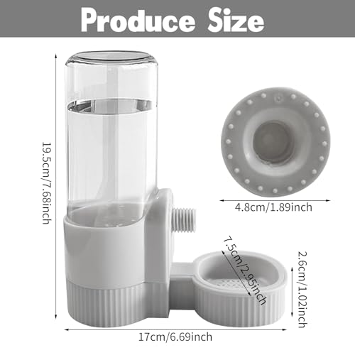18OZ Rabbit Water Bottle, Pet Water Bottle for Cage Crate,Hanging Automatic Water Dispenser for Cage,Ferret Bunny Guinea P...