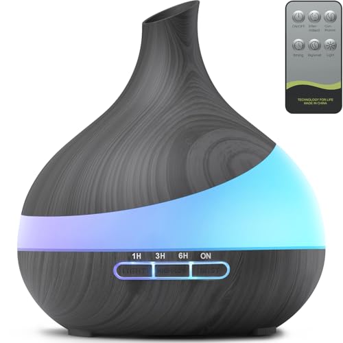 TDZXQQ Essential Oil Diffuser for Women, 500ml Aromatherapy Diffuser:14-Color LED, Dual Mist 30/60ml/h, Remote Control, Au...