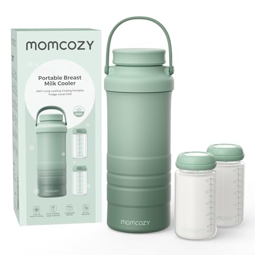 Momcozy 22oz Portable Breast Milk Cooler for Outdoor, Life Saver with 360° Total Cooling for 24 Hours, Larger Capacity Tra...