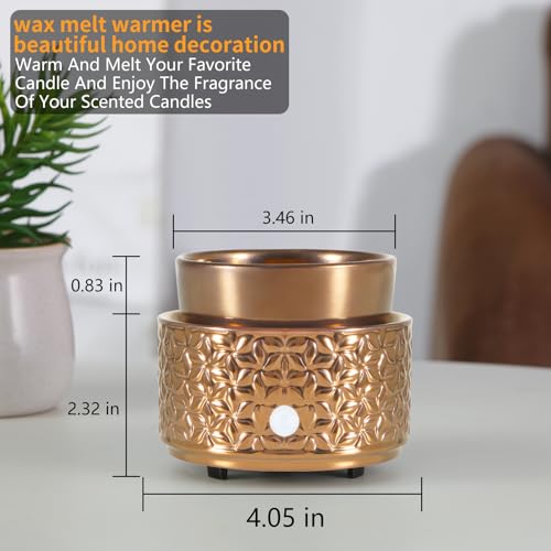 copinpin Electric Wax Melt Warmer 4-in-1 Candle Warmer for Scented Wax Melter Cute Ceramic Fragrance Wax Burner for Home O...