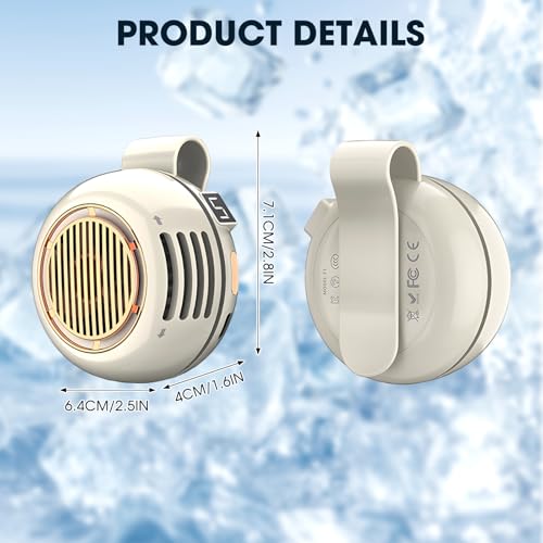 Linyuant Portable Silent Mini Bladeless Fan Clip On, Mini USB Rechargeable 360° Rotatable Fan, 2026 New Adjustable 3-Speed...