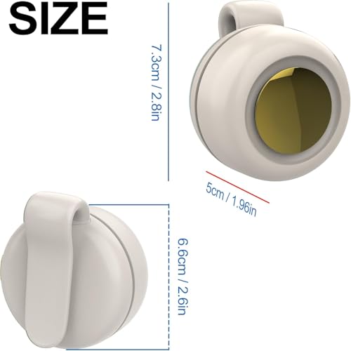 SULVGO Clip On Mini Bladeless Fan - Portable 3-Speed Personal Fan with USB-C, for Waist, Bag & Neck (White)