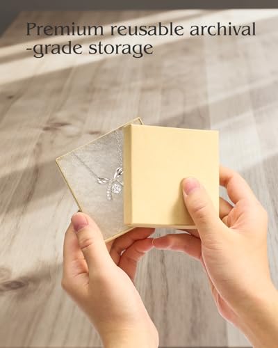 MESHA Jewelry Gift Boxes, 3.5x3.5x1 Inch 20 Pcs Matte Small Gift Box with Lids, Small Cardboard Jewelry Boxes with Cotton ...