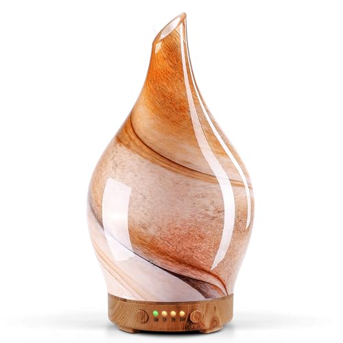 Porseme 150ml Essential Oil Diffuser Glass Color Changing Aroma Air Diffusers Aromatherapy Ultrasonic Cool Mist Humidifier...