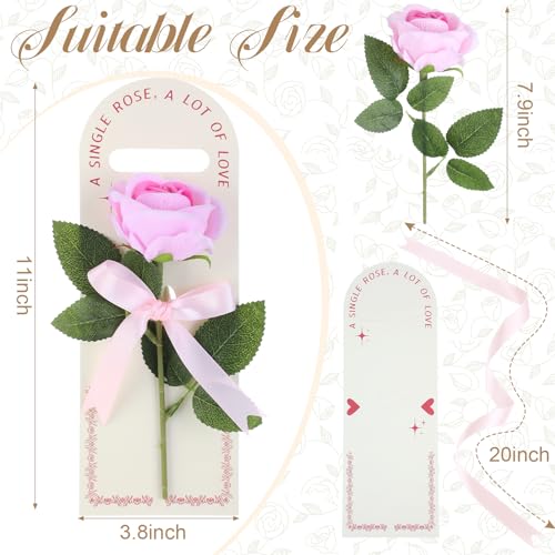 Suncalla 4 Pack Artificial Rose Gift Set for Mom, Mothers Day Flowers Gift with Handheld Boxes Card, Mini Rose Bouquet Kee...
