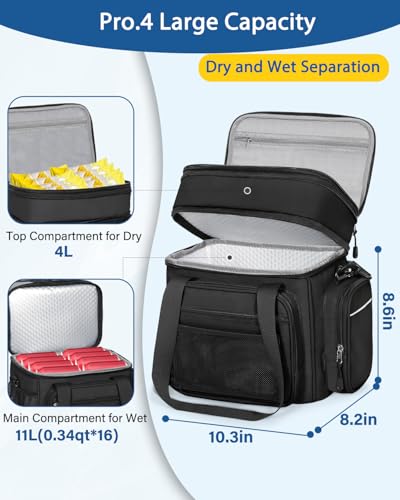 Expandable Lunch Box Cooler Bag - Insulated Heavy Duty Lunch Bag for Men Women - Large Lunchbox for Adults Work Outside Pi...
