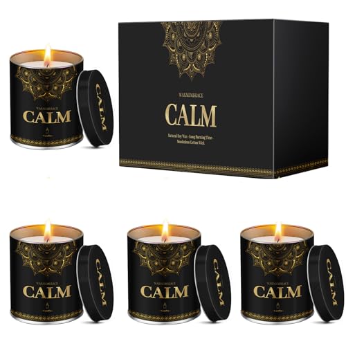 WarmEmbrace Scented Candles, 9 Oz Candle Sets for Home, Office, Meditation, Yoga, Candles for Women & Men, Birthday, Chris...