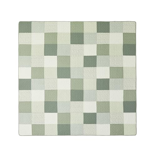 Chezmoi Collection Orna 3-Piece Chic Patchwork Quilt Set - Green Floral Patch Coverlet - Pre-Washed Cotton Lightweight Rev...