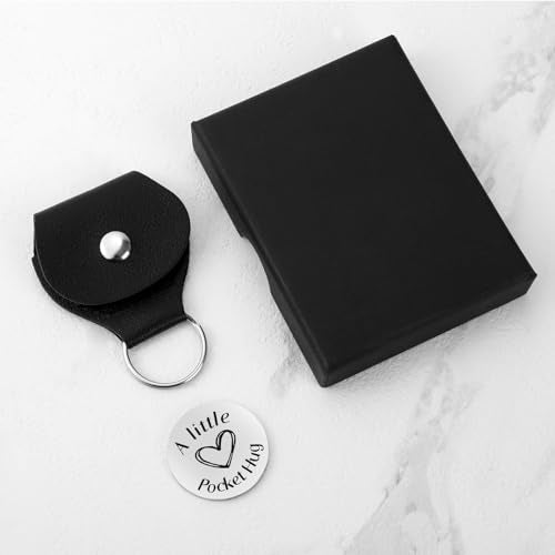 Teniinet Pocket Hug Token Keychain for Men Him, Funny Boyfriend Gifts From Girlfriend, Long-distance Couple Gifts for Husb...