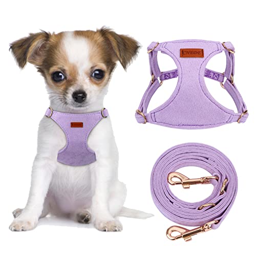 CHEDE No Pull Puppy Harness and Multifunction Dog Leash Set- 8 Colors Soft Adjustable No Choke Escape Proof Cute,Lightweig...