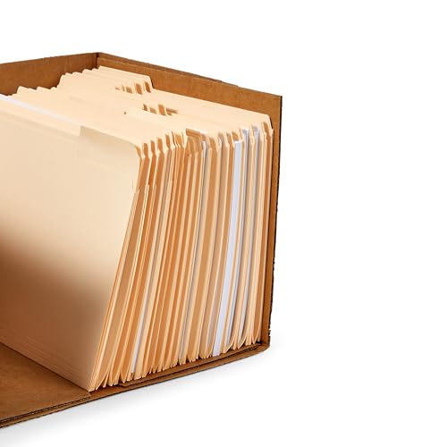 Amazon Basics Storage/Filing Boxes with Lift-Off Lid, Letter/Legal Size, Collapsible, Tape-Free Assembly, White, 16.2" L x...