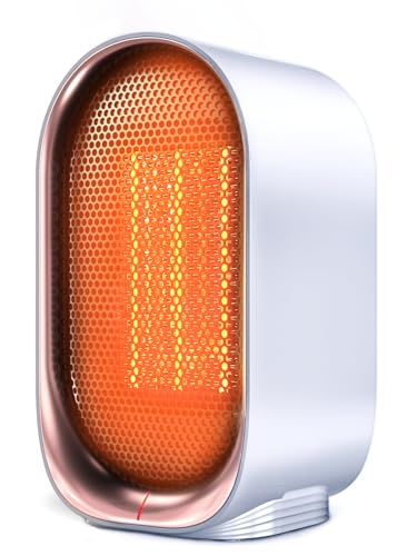 Space Heater, Portable Small Heaters for Indoor Use, Electric Desk Heater with Overheat and Tip-Over Protection, Mini Pers...