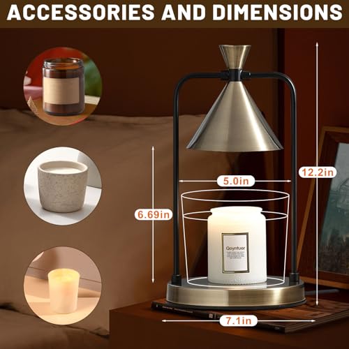 Qoyntuer Candle Warmer Lamp with Timer Dimmer, Birthday Gifts for Women Mom, House Warming Gifts New Home Room Decor, Plu...