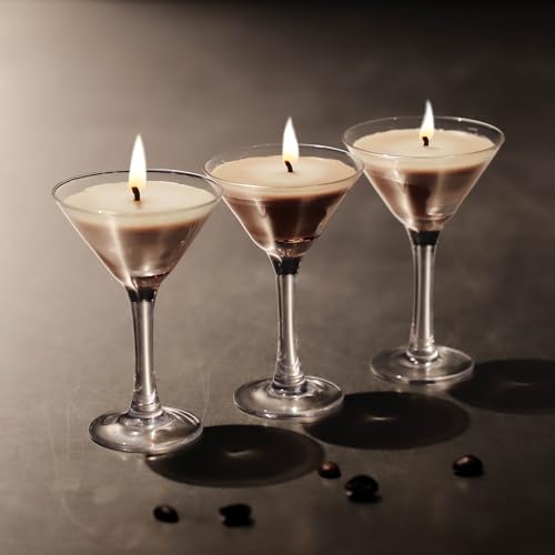 KOIMYSA Mini Espresso Martini Candle Gift Set for Women Men, Decorative Coffee Scented Soy Wax Aromatherapy Candles in Gla...