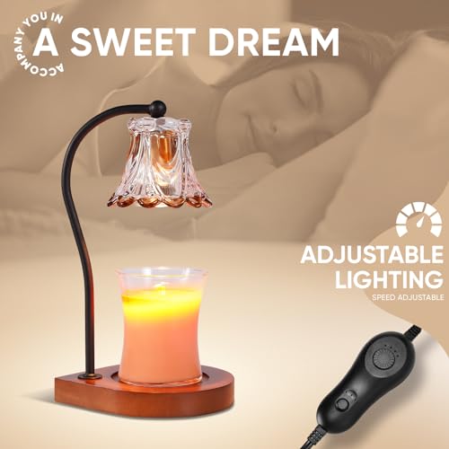 BODEVEDOB Candle Warmer Lamp with Timer,Dimmable Electric Fragrance Wax Warmer,Elegant Home Decor Melt Warming Heater As B...