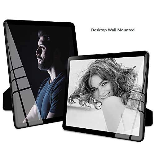Bluesun 8x10 Picture Frame Black Standing can be Vertical and Horizontal - Real Glass Frames, Cool 8×10 Photo Frame, Wall ...