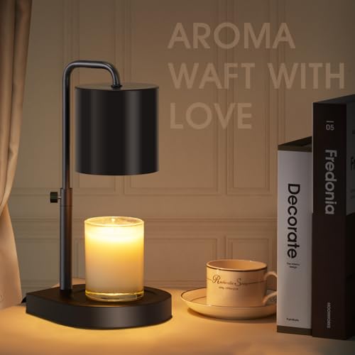 zukakii Candle Warmer Lamp Adjustable Height Dimmable with Timer Large Jar Candles Compatible - No Flame Scented Wax Warme...