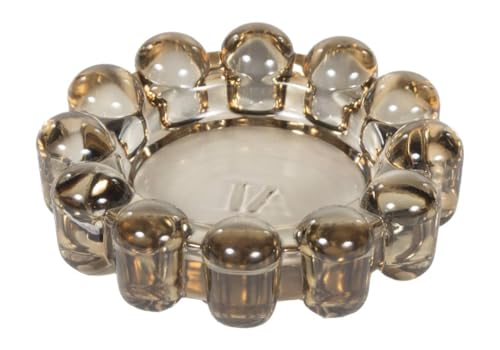 Alice Lane Original Bubble Candle Dish – Chic Smoky Glass Candle Dish for Home Decor – Decorative Modern Candle Holder for...