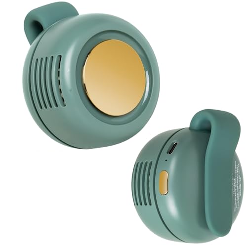 Portable Silent Mini Bladeless Electric Fan Clip on Small Bladeless Clip On Fan for Shirt,2025 New Adjustable 3-Speed Susp...