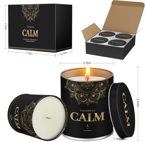 WarmEmbrace Scented Candles, 9 Oz Candle Sets for Home, Office, Meditation, Yoga, Candles for Women & Men, Birthday, Chris...