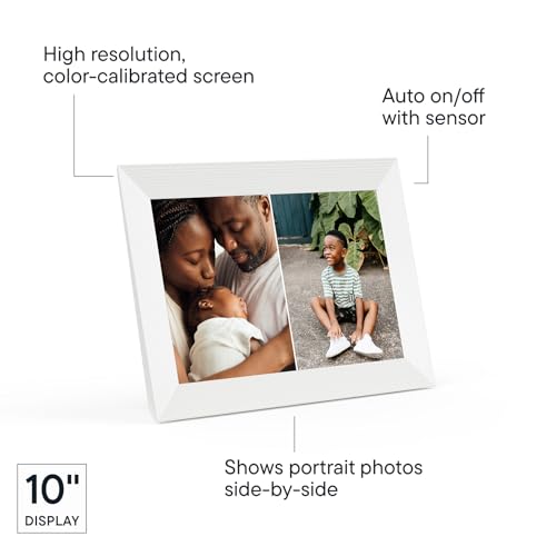 Aura Digital Picture Frame - 10.1" HD Display | Wirecutter's Best Digital Frame | Text Photos Directly to Your Frame from ...
