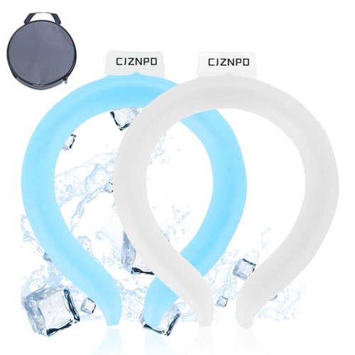 2PCS Neck Cooling Tube, with Insulated Bag, Wearable Ice Coolers Ring Keep Body Cool in Heat/Hot Weather,Reusable Neck Fro...