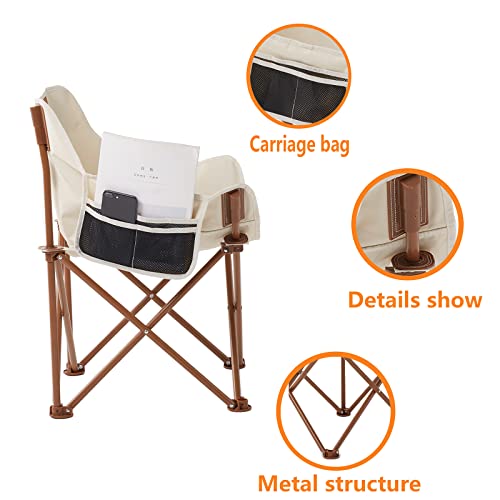 TOSAMC Portable Lightweight Camping Chair, Foldable Chair with Carry Bag and Side Pocket, Compact Outdoor Chair for Campin...