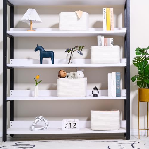ICERZCZ Storage Baskets for Organizing, Woven Basket for Storage, Storage Baskets Bin for Shelves, Cotton Rope Basket with...