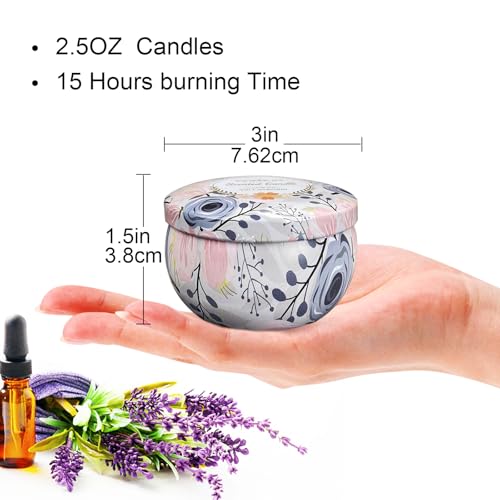 Scented Candles Gifts Set 24 Pack Soy Wax Travel Tin Jar Candles for Home 2.5 OZ for Mom for Christmas, Home Scented Decor...