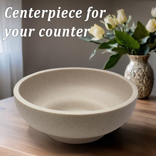 LIN CHUAN Large Decorative Bowl, Fruit Bowl for Kitchen Counter, Modern Resin Bowl for Home Decor, Key Holder for Entry Ta...