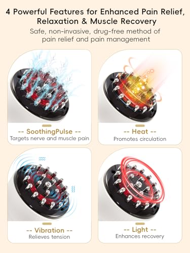 Kitusi Sciatica Pain Relief Devices – Deep Tissue Massager with Multi-Mode Technology, Heat & Light, Targeted Relief for S...