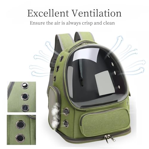 Cat Bubble Backpack,Breathable Cat Backpack Carrier Large Space Pet Travel Carrier for Kitty Small Dogs up to 15lbs,Transp...
