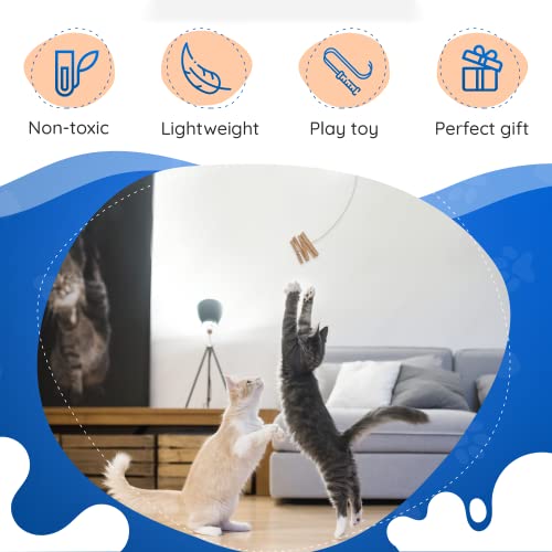 Cat Dancer Interactive Cat Toy - Fun and Fitness for Your Furry Friend - Engaging Paper Roll Attached with 30 Inches Flexi...