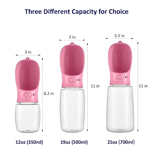 WePet Portable Dog Water Bottle, 12 OZ, Leak Proof Puppy Water Dispenser with Drinking Feeder for Pets Outdoor Walking, Hi...