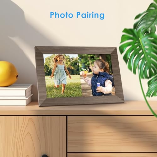 Canupdog 10.1 WiFi Digital Picture Frame, IPS Touch Screen Smart Cloud Digital Photo Frame with 16GB Storage, Wall Mountab...