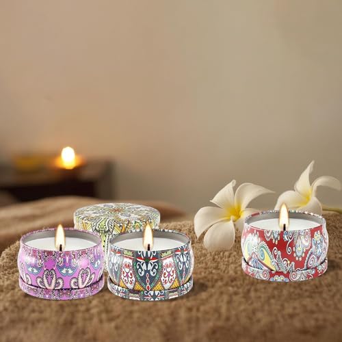 WPONSZU Scented Candles Gifts Set 24 Pack Soy Wax Travel Tin Jar Candles for Home 2.5 OZ jar Candles for Mom for Christma...
