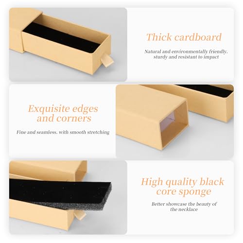 MATUFF 12-Pack Drawer Style Jewelry Gift Boxes with Sponge Insert, 8.7"x1.8"x1.2" Necklace & Bracelet Display Box for Pres...
