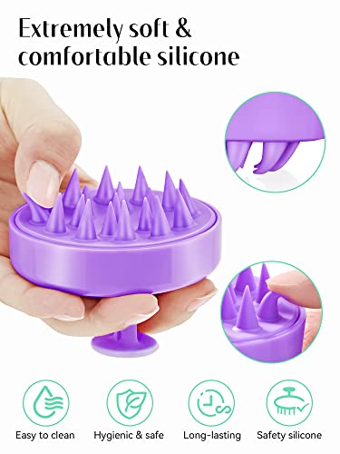 HEETA Scalp Massager Hair Growth, Soft Silicone Scalp Scrubber Shampoo Brush for Exfoliation, Dandruff Removal Head Massag...
